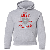 Sweatshirts Sport Grey / YS True Love Forever God Thunder Youth Hoodie