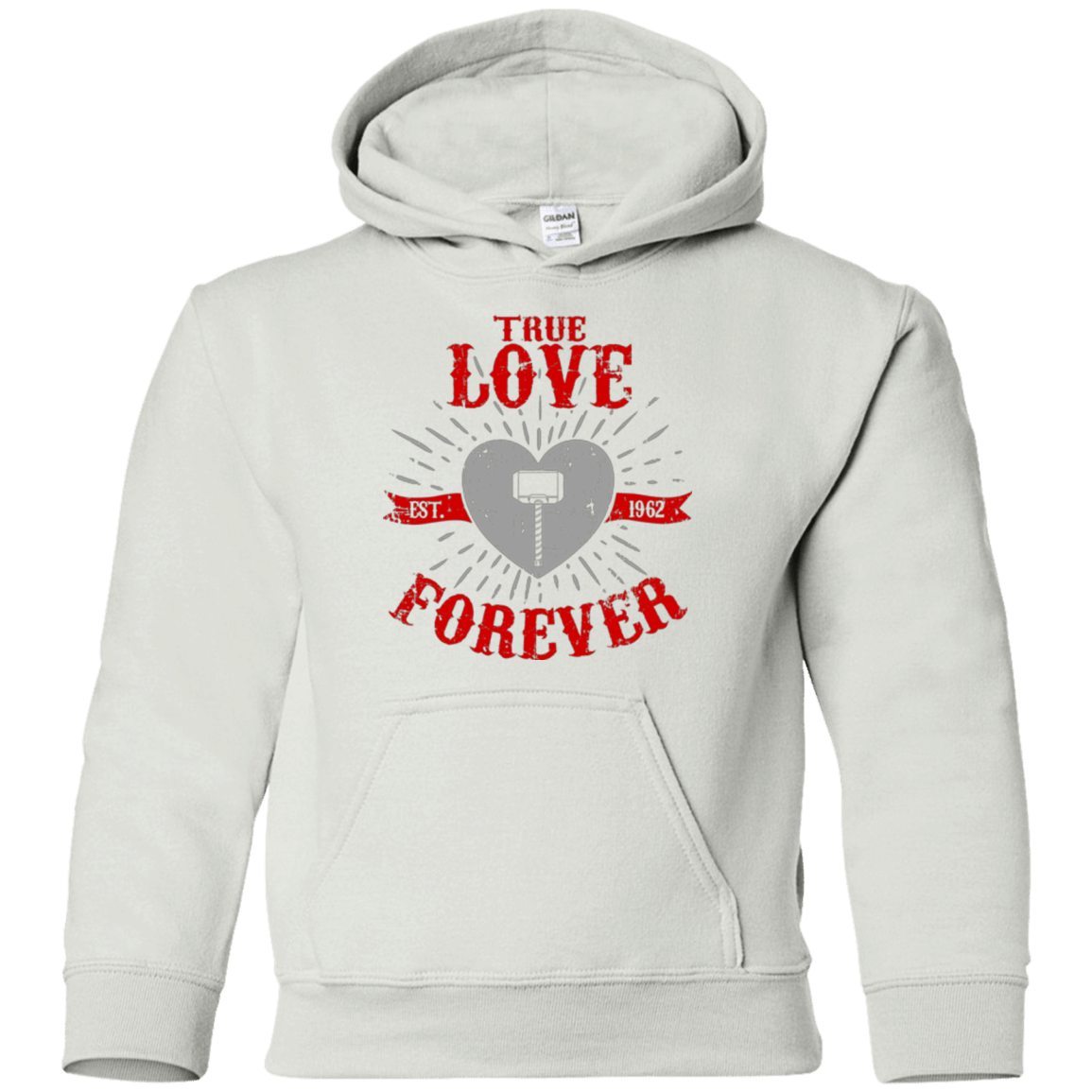 Sweatshirts White / YS True Love Forever God Thunder Youth Hoodie