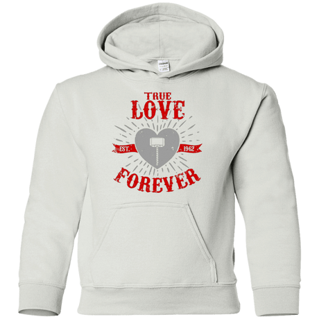 Sweatshirts White / YS True Love Forever God Thunder Youth Hoodie