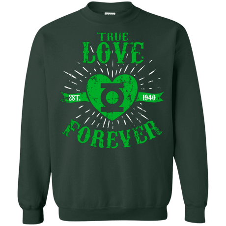 Sweatshirts Forest Green / Small True Love Forever Lantern Crewneck Sweatshirt