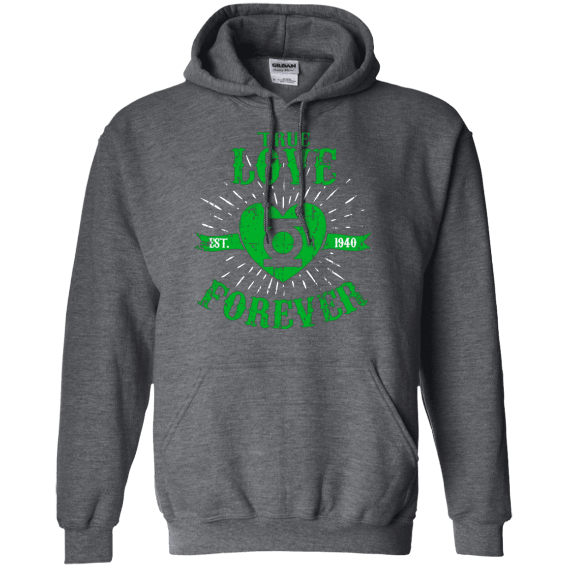 Sweatshirts Dark Heather / Small True Love Forever Lantern Pullover Hoodie