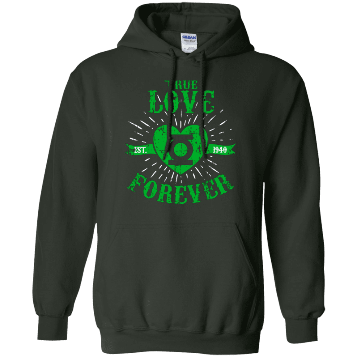 Sweatshirts Forest Green / Small True Love Forever Lantern Pullover Hoodie