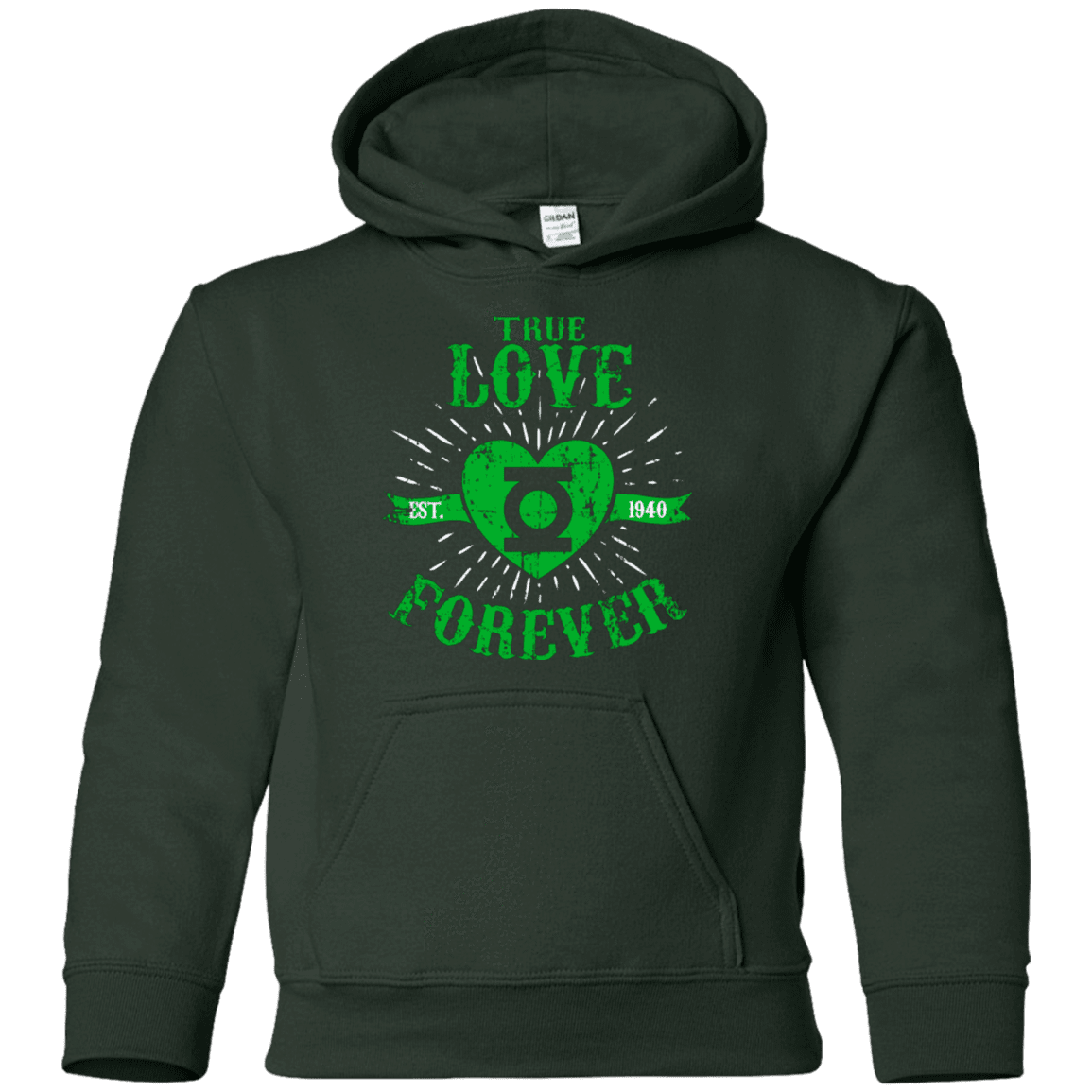 Sweatshirts Forest Green / YS True Love Forever Lantern Youth Hoodie