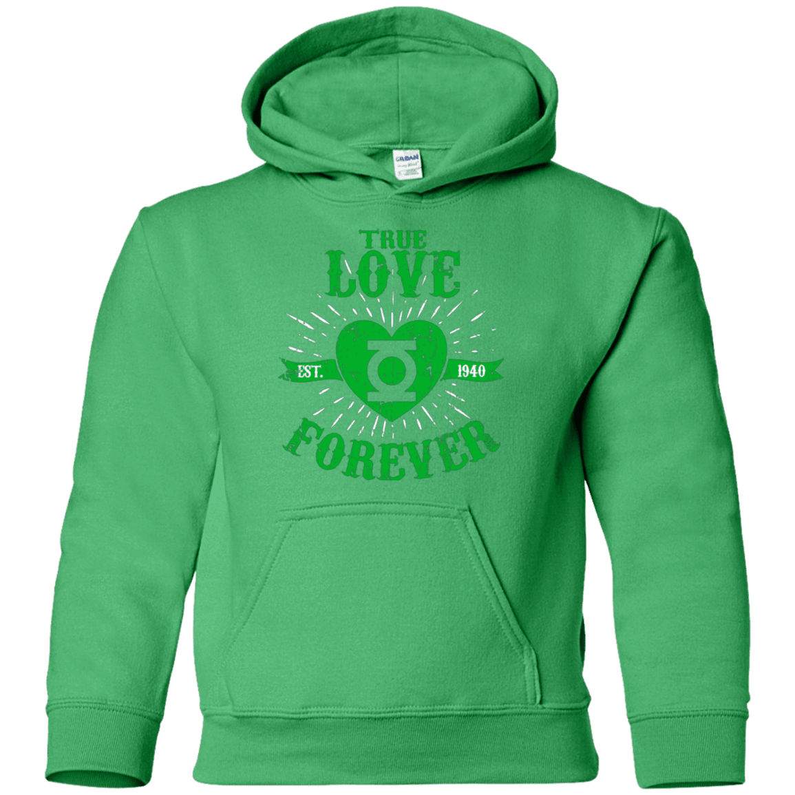 Sweatshirts Irish Green / YS True Love Forever Lantern Youth Hoodie