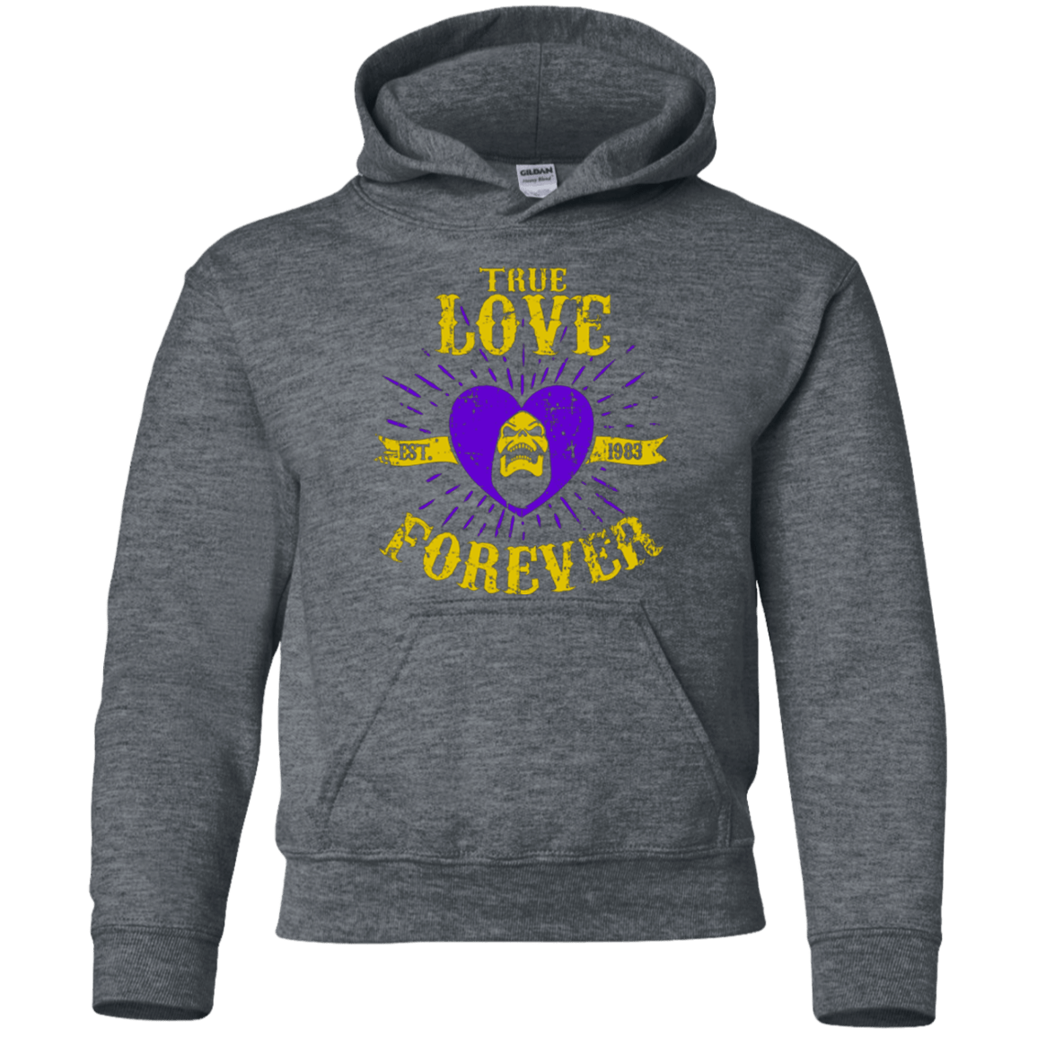 Sweatshirts Dark Heather / YS True Love Forever Masters Youth Hoodie