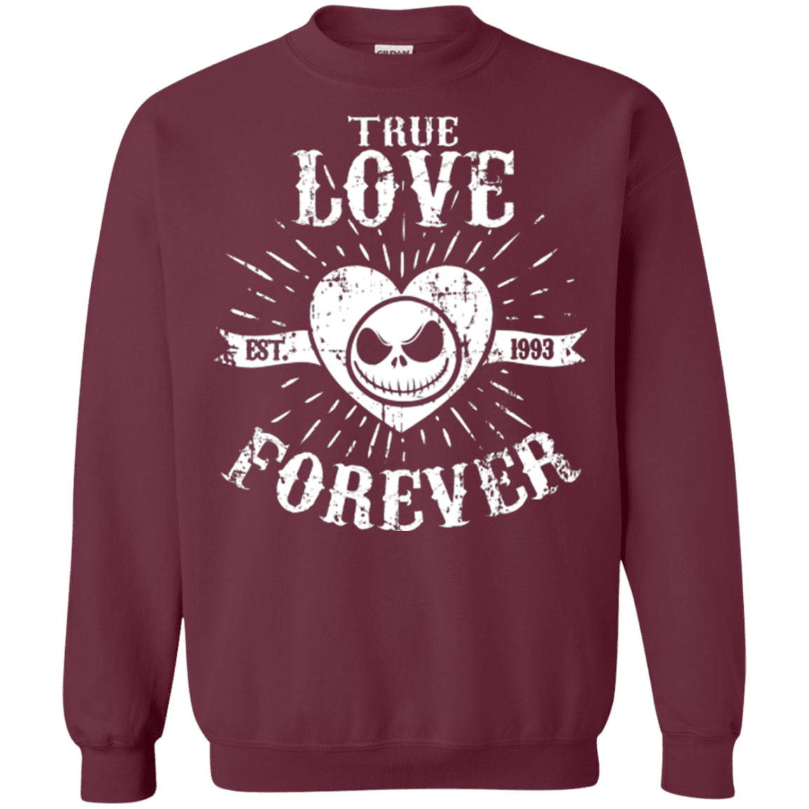 Sweatshirts Maroon / Small True Love Forever Nightmare Crewneck Sweatshirt