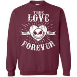 Sweatshirts Maroon / Small True Love Forever Nightmare Crewneck Sweatshirt