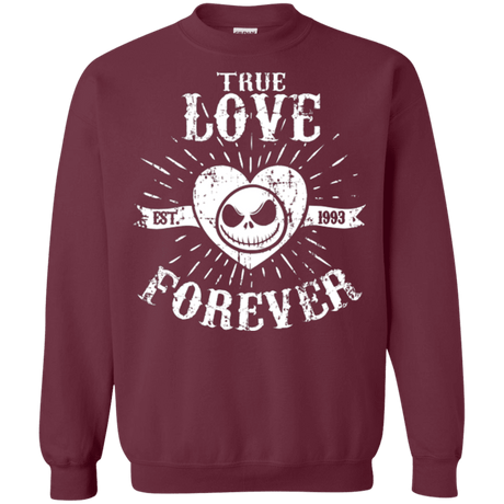 Sweatshirts Maroon / Small True Love Forever Nightmare Crewneck Sweatshirt