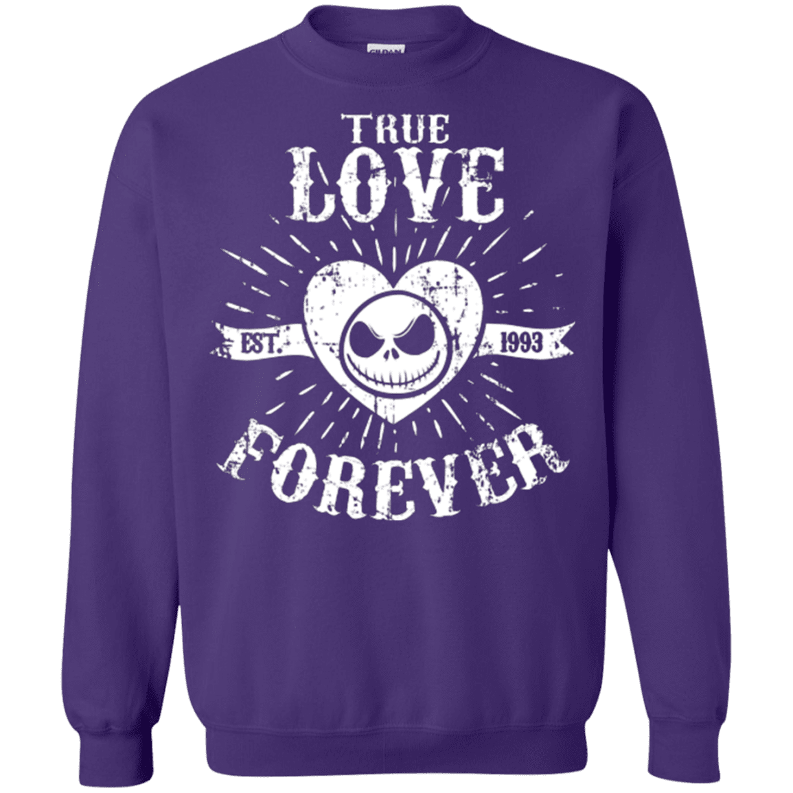 Sweatshirts Purple / Small True Love Forever Nightmare Crewneck Sweatshirt