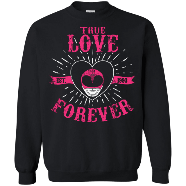Sweatshirts Black / Small True Love Forever Pink Crewneck Sweatshirt