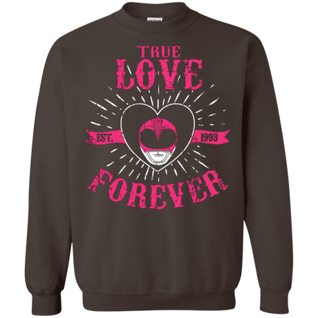Sweatshirts Dark Chocolate / Small True Love Forever Pink Crewneck Sweatshirt