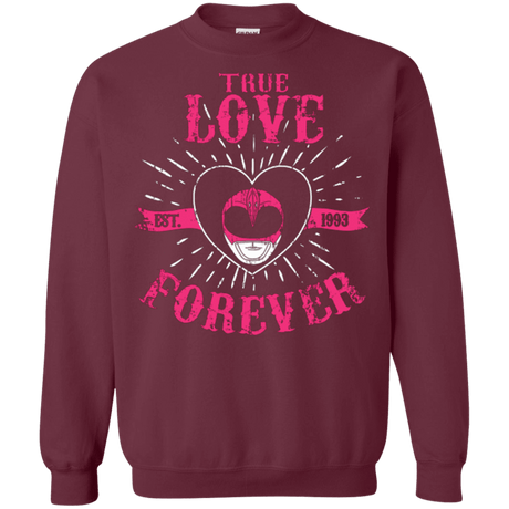 Sweatshirts Maroon / Small True Love Forever Pink Crewneck Sweatshirt