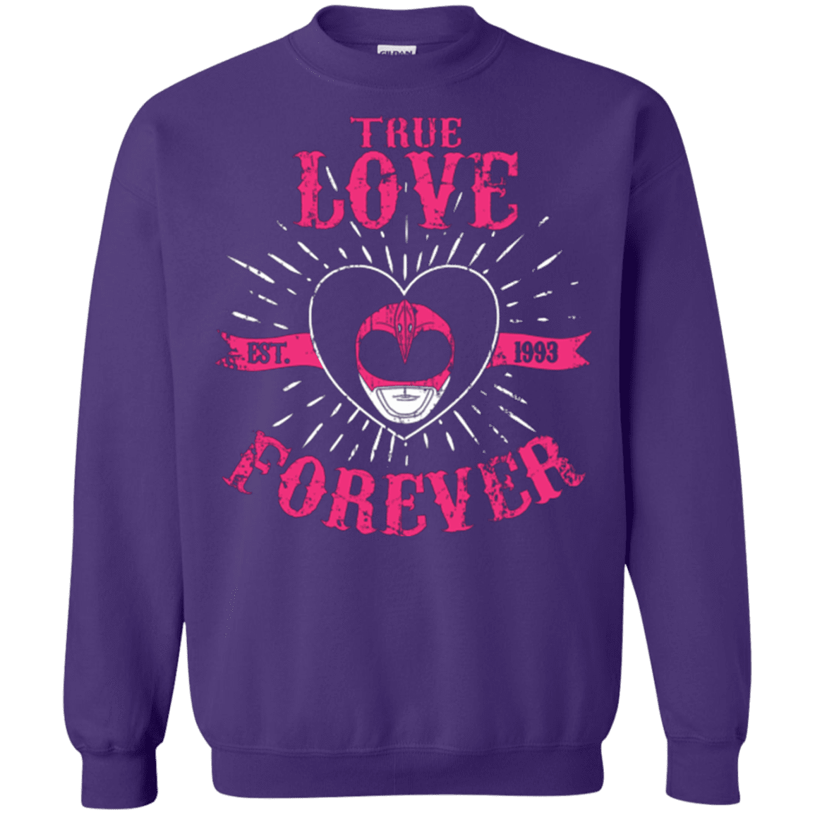 Sweatshirts Purple / Small True Love Forever Pink Crewneck Sweatshirt