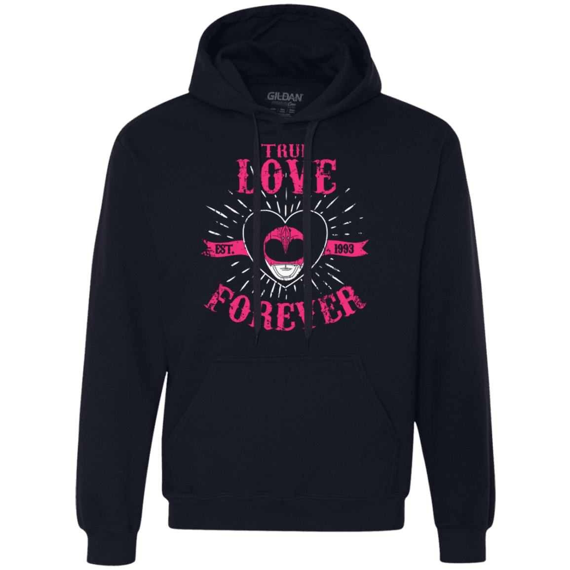 Sweatshirts Navy / Small True Love Forever Pink Premium Fleece Hoodie