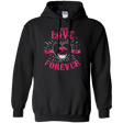 Sweatshirts Black / Small True Love Forever Pink Pullover Hoodie