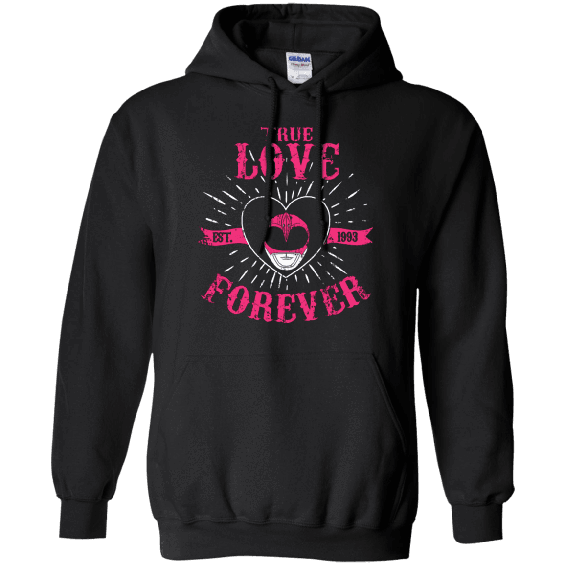 Sweatshirts Black / Small True Love Forever Pink Pullover Hoodie