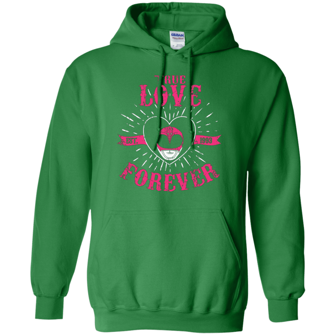 Sweatshirts Irish Green / Small True Love Forever Pink Pullover Hoodie