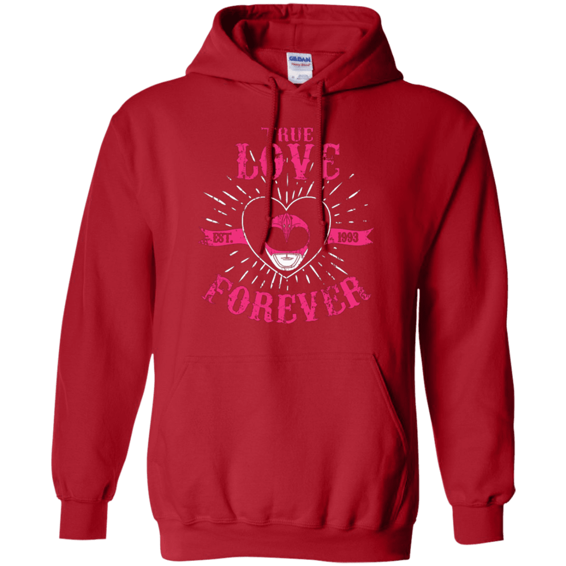 Sweatshirts Red / Small True Love Forever Pink Pullover Hoodie