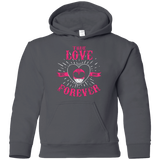 Sweatshirts Charcoal / YS True Love Forever Pink Youth Hoodie