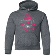 Sweatshirts Dark Heather / YS True Love Forever Pink Youth Hoodie