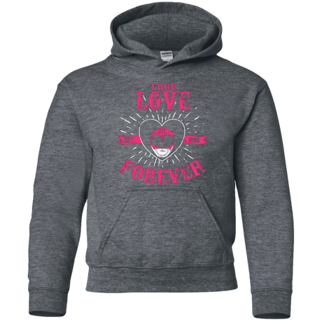 Sweatshirts Dark Heather / YS True Love Forever Pink Youth Hoodie