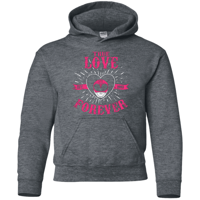 Sweatshirts Dark Heather / YS True Love Forever Pink Youth Hoodie