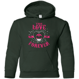 Sweatshirts Forest Green / YS True Love Forever Pink Youth Hoodie