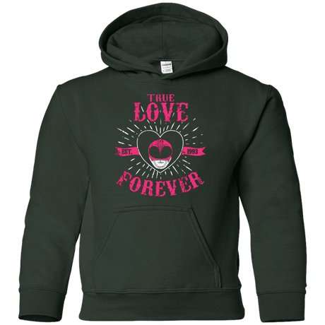 Sweatshirts Forest Green / YS True Love Forever Pink Youth Hoodie