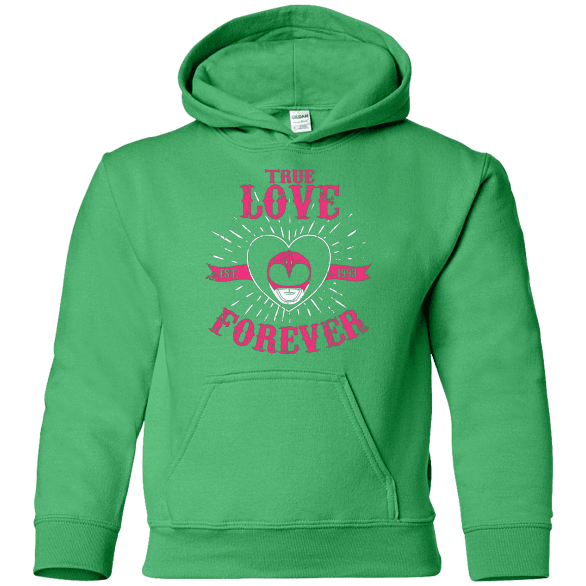 Sweatshirts Irish Green / YS True Love Forever Pink Youth Hoodie