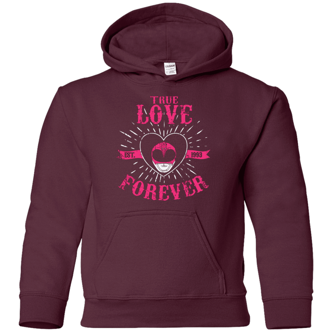 Sweatshirts Maroon / YS True Love Forever Pink Youth Hoodie