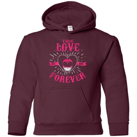 Sweatshirts Maroon / YS True Love Forever Pink Youth Hoodie