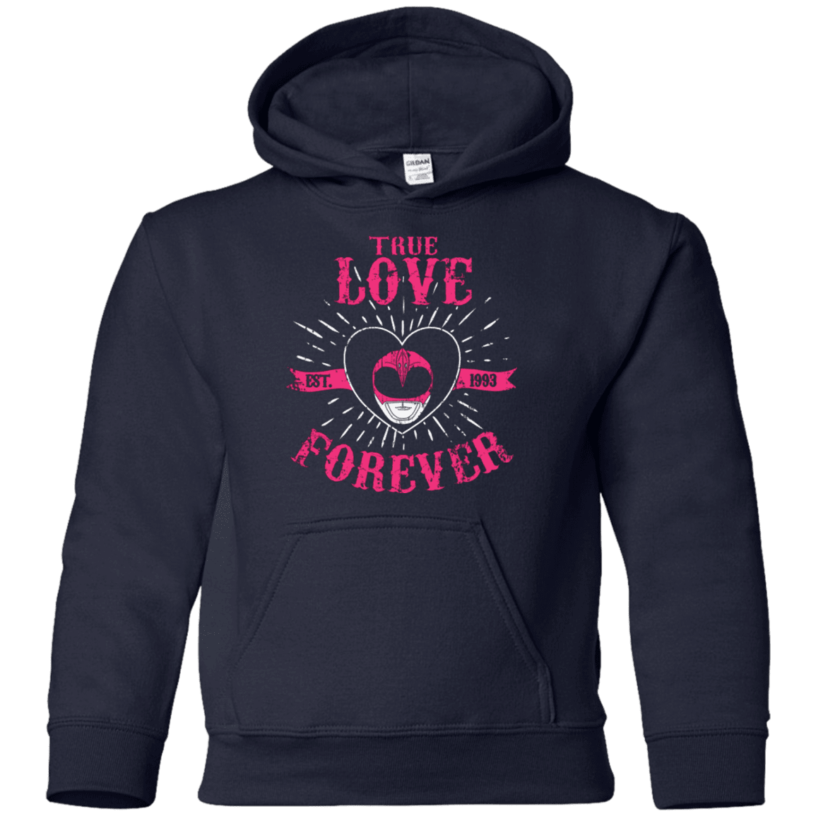 Sweatshirts Navy / YS True Love Forever Pink Youth Hoodie