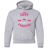 Sweatshirts Sport Grey / YS True Love Forever Pink Youth Hoodie