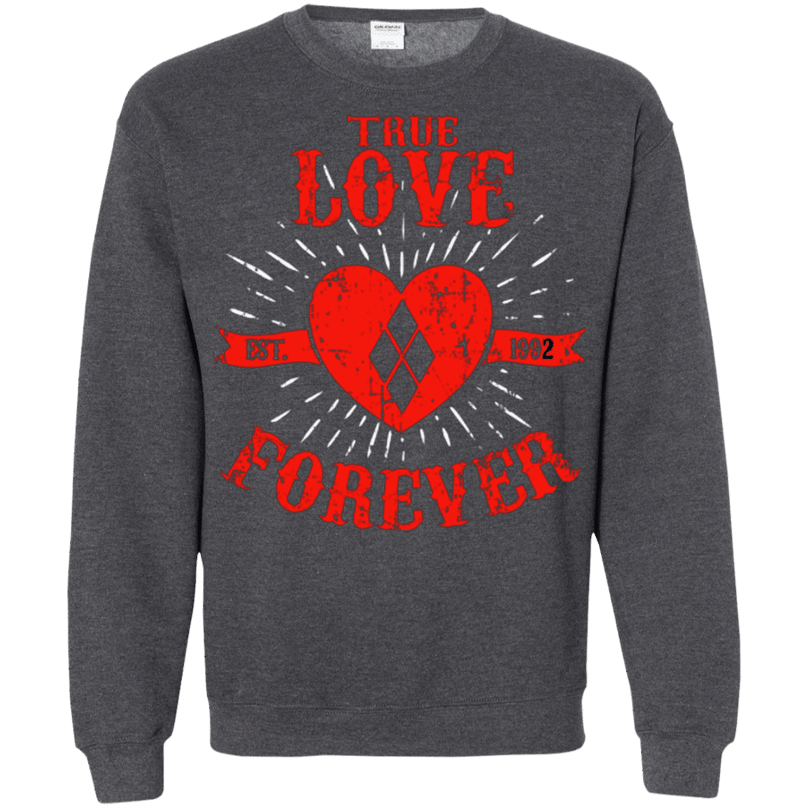 Sweatshirts Dark Heather / Small True Love Forever Quinn Crewneck Sweatshirt