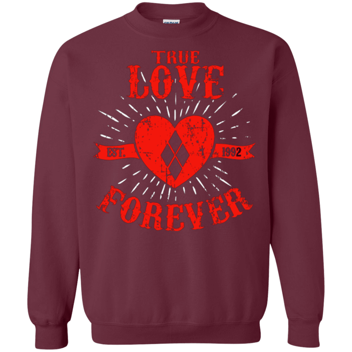 Sweatshirts Maroon / Small True Love Forever Quinn Crewneck Sweatshirt
