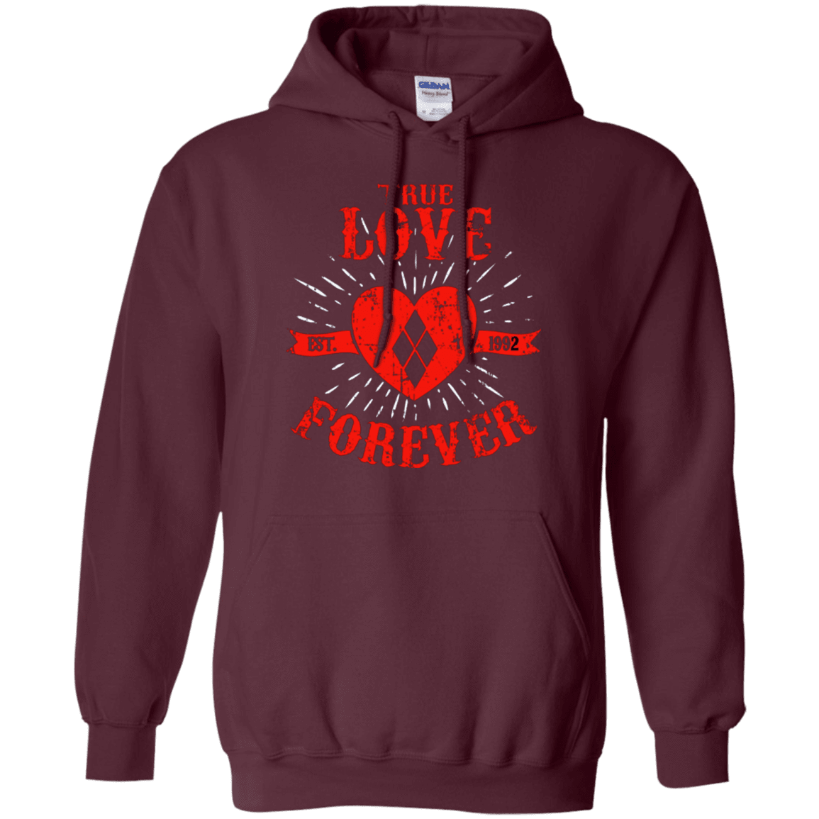 Sweatshirts Maroon / Small True Love Forever Quinn Pullover Hoodie