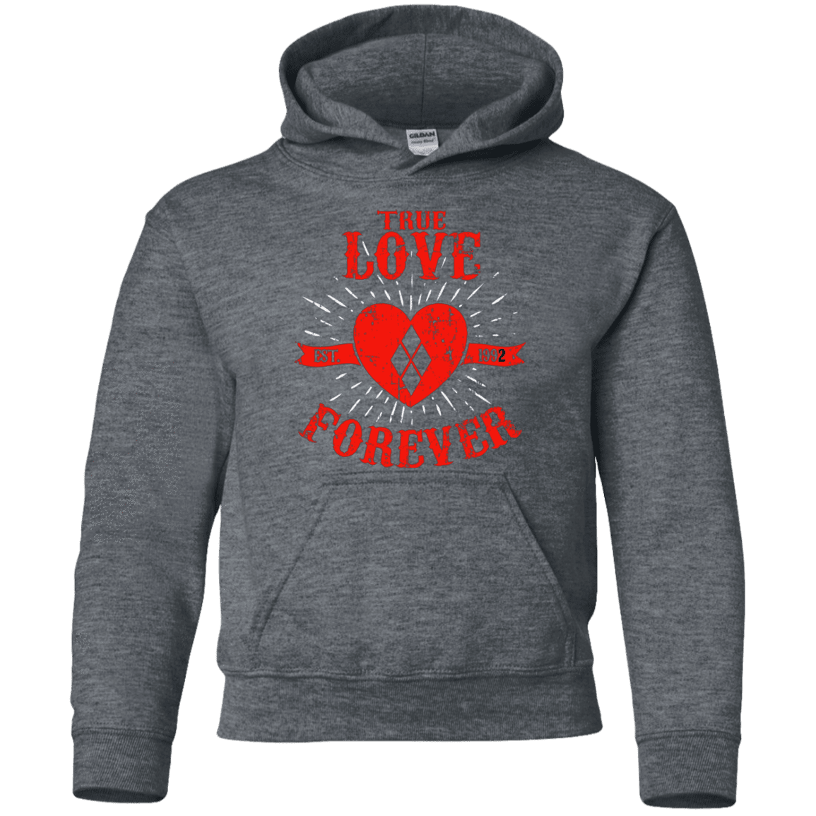 Sweatshirts Dark Heather / YS True Love Forever Quinn Youth Hoodie