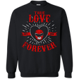 Sweatshirts Black / Small True Love Forever Red Crewneck Sweatshirt