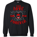 Sweatshirts Black / Small True Love Forever Red Crewneck Sweatshirt