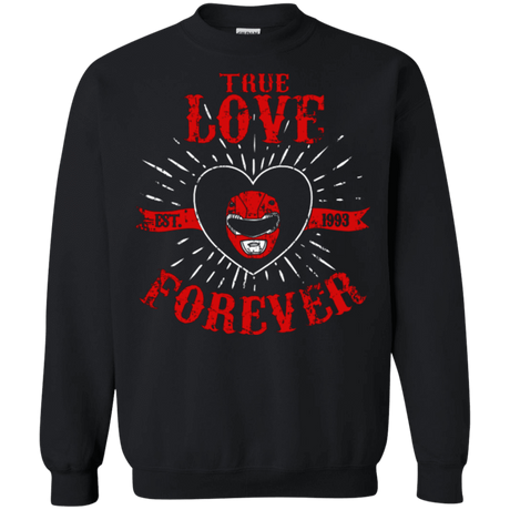 Sweatshirts Black / Small True Love Forever Red Crewneck Sweatshirt