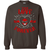 Sweatshirts Dark Chocolate / Small True Love Forever Red Crewneck Sweatshirt