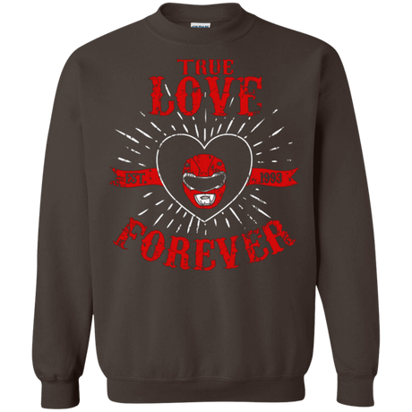 Sweatshirts Dark Chocolate / Small True Love Forever Red Crewneck Sweatshirt