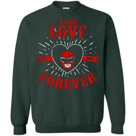 Sweatshirts Forest Green / Small True Love Forever Red Crewneck Sweatshirt