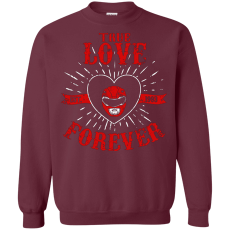 Sweatshirts Maroon / Small True Love Forever Red Crewneck Sweatshirt