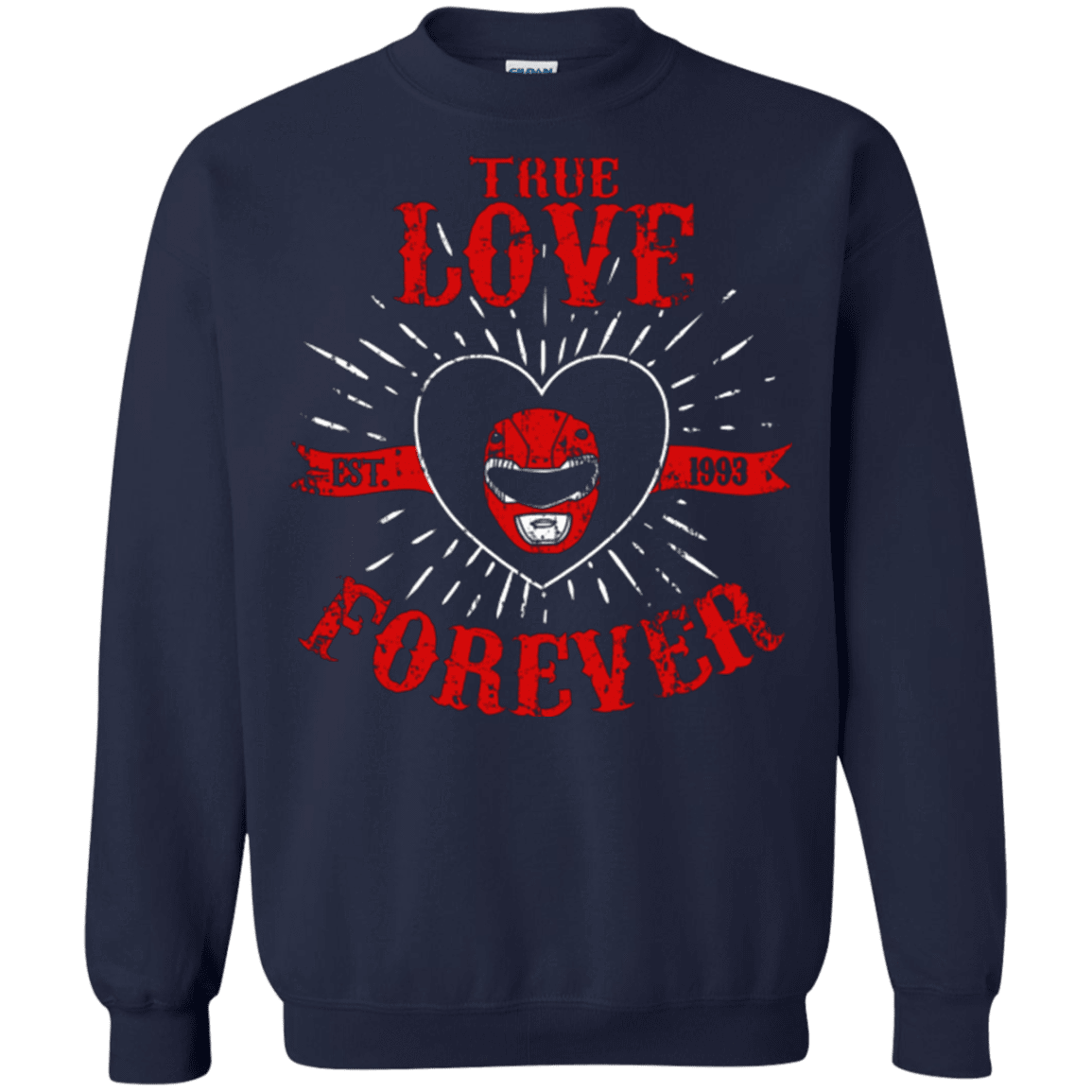 Sweatshirts Navy / Small True Love Forever Red Crewneck Sweatshirt