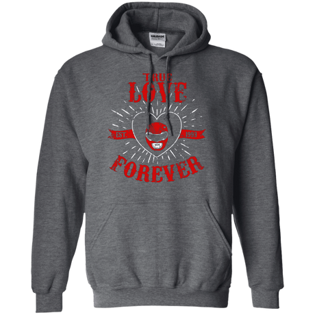 Sweatshirts Dark Heather / Small True Love Forever Red Pullover Hoodie