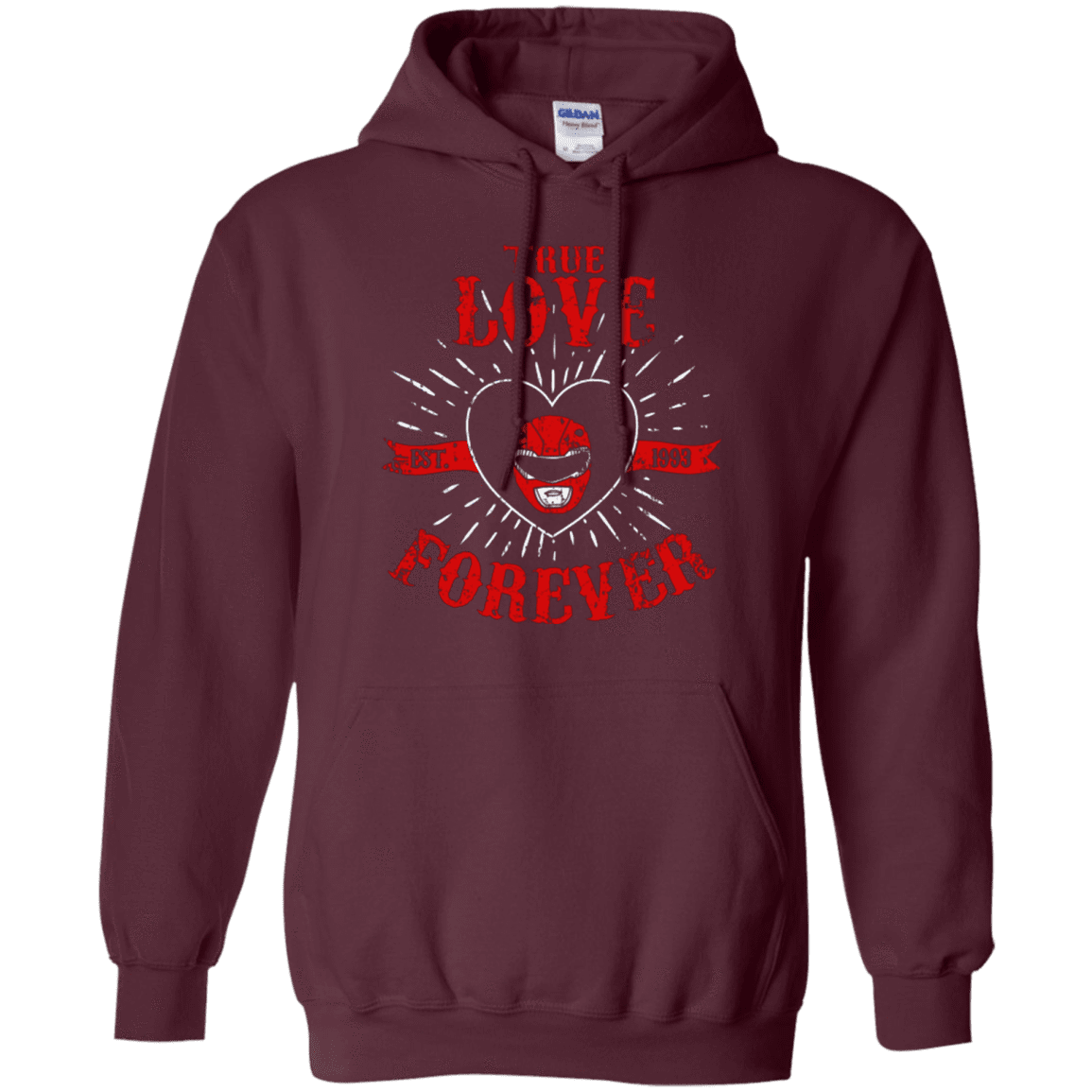 Sweatshirts Maroon / Small True Love Forever Red Pullover Hoodie