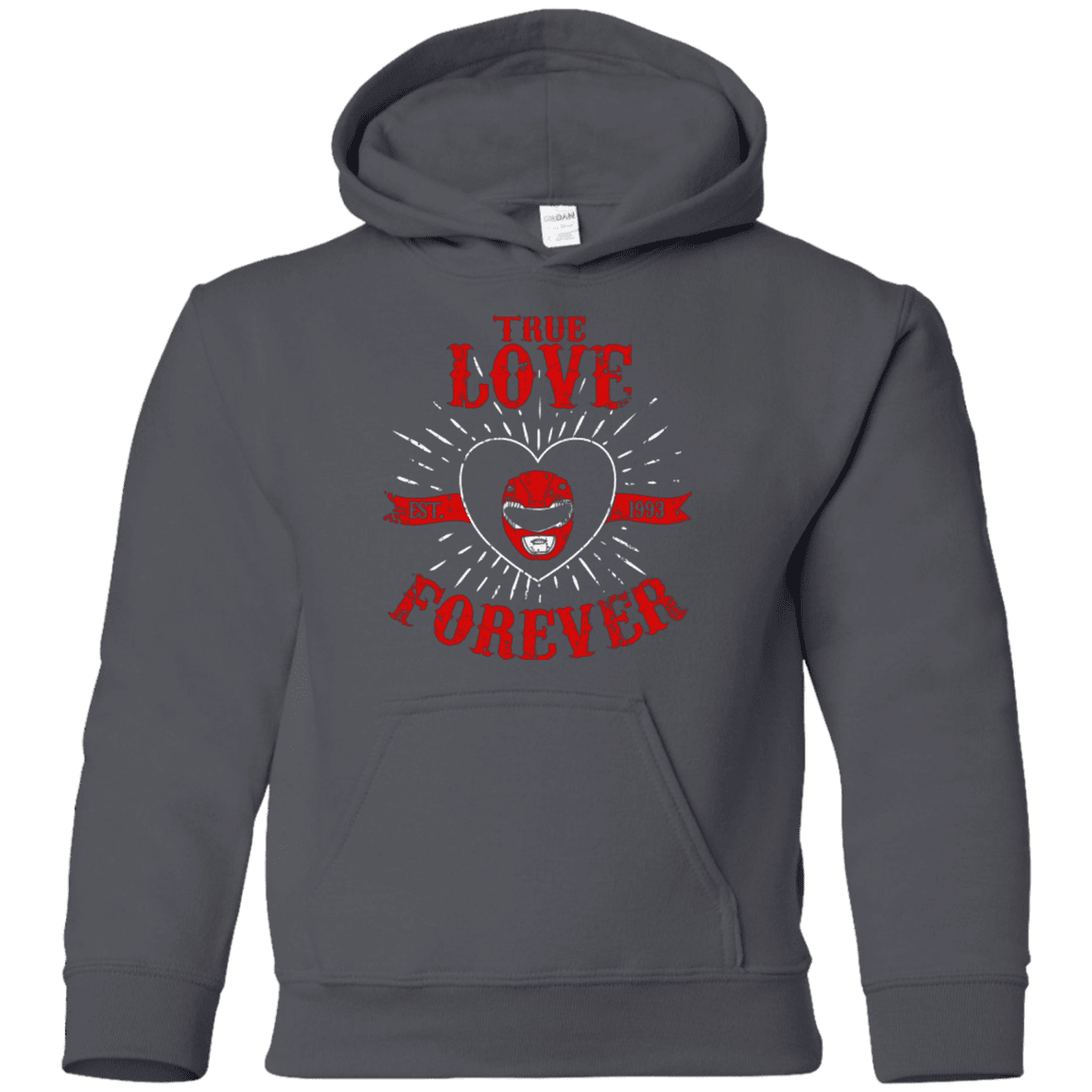 Sweatshirts Charcoal / YS True Love Forever Red Youth Hoodie