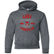 Sweatshirts Dark Heather / YS True Love Forever Red Youth Hoodie