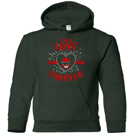 Sweatshirts Forest Green / YS True Love Forever Red Youth Hoodie